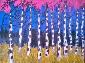 La forêt boréale, à la Galerie Chien d' or, Québec, pou tout r le mois de février 